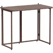 vidaXL Gartentisch Klappbar Braun 90x51x75 cm Poly Rattan