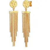 Elli Ohrringe 925 Sterling Silber Plättchen in Gold | Gr.: onesize