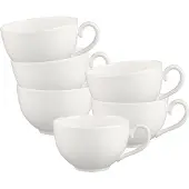 Villeroy & Boch Multipack White Pearl Frühstücksobertasse - 6 Stück