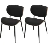 Mendler 2er-Set Esszimmerstuhl MCW-O45, Bugholz Stoff (370g/m²) MVG- natur, dunkelgrau