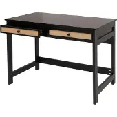 Mendler Schreibtisch MCW-O36, Bürotisch Laptoptisch Arbeitstisch, Schublade 78x110x60cm Holz schwarz