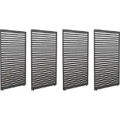 Mendler 4er-Set Aluminium Paneele für Pergola MCW-L46, Terrassenüberdachung, Lamellenpaneel Modul, 204x369cm anthrazit