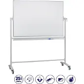 Franken Whiteboard Mobil mit Drehfunktion Emaille