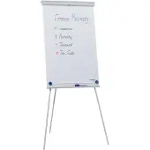 Franken Flipchart X-tra!Line Standard, höhenverstellbar, Schnellwechselhalterung, Ablageschale, magnethaftende Tafel mit B 680 x H 1050 mm, hellgrau