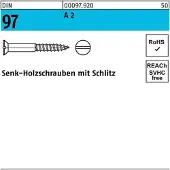 Reyher Holzschraube DIN 97 Senkkopf Schlitz 5 x 60 A 2