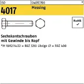 Bufab Sechskantschraube ISO 4017 VG M 16 x 35 Messing