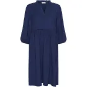 Kaffe Jerseykleid "Damen Jerseykleid KAmolly", Damen, Gr. 34, N-Gr, blau (blau depths), Obermaterial: 98% Polyester PES. 2% Elasthan EL., Kleider Jerseykleid