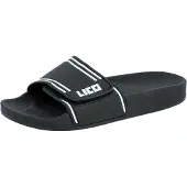 Lico Herren Badepantolette 'Coast V' schwarz/weiss auch in Übergrößen, Neutral EU:49 EU
