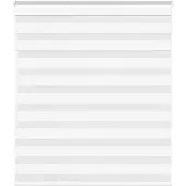 vidaXL Doppelrollo Weiß 135x150 cm Stoffbreite 130,9 cm Polyester