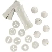 Zenker Smart Pastry Cookie Press und 6 Spitzen und 10 Musterscheiben