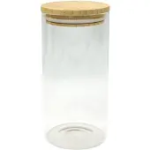 Fackelmann Nature 1,5 l Vorratsbehälter aus Glas mit Bambusdeckel