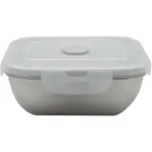 Fackelmann Mikrowellengeeignete Edelstahl-Lunchbox 400 ml mit Deckel