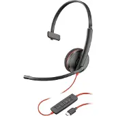 Poly Headset Blackwire C3210 monaural USB-C (Schwarz)