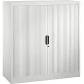 C+P Rollladenschrank Omnispace, 3 OH, abschließbar, B 1200 x T 420 x H 1230 mm, Stahl/Kunststoff, Verkehrsweiß