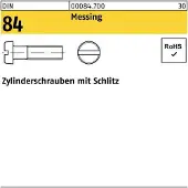 F. REYHER Nchfg. GmbH & Co. KG Zylinderschraube DIN 84/ISO 1207 Schlitz M 3 x 30 Messing