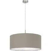 Eglo Pasteri, Flexible Halterung, Nickel, Graubraun, Graubraun, Stoff, Stahl, Stoff, Rund