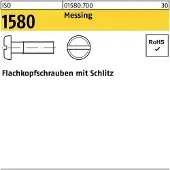 F. REYHER Nchfg. GmbH & Co. KG Flachkopfschraube ISO 1580 m.Schlitz M 6 x 25 Messing