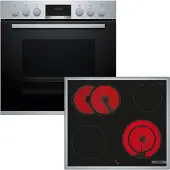 Bosch Elektro-Herd-Set "HND411VS67" mit Backwagen Backwagen mit ausziehbarer Tür für bequemes Kochen & Backen