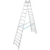 Krause Sprossendoppelleiter, aus Aluminium, 2x 14 Sprossen
