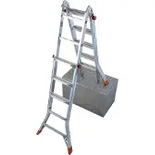 Krause Aluminium-Gelenk-Teleskopleiter MONTO TeleMatic 6,05 m