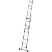 Krause Alu-Schiebeleiter Stabilo, 2teilig, 2 x 9 Sprossen, mit Traverse