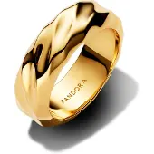Pandora 163886C00 Breiter Bandring für Damen Wellig Goldfarben