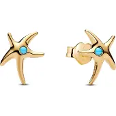 Pandora 263820C01 Damen-Ohrringe Seestern Ohrstecker Goldfarben