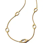 Pandora Essence Gold Plated Organically Shaped Pearl Necklace 363883C01-45