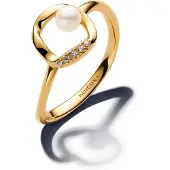 Pandora 163831C01 Damenring mit Kleiner Perle Goldfarben