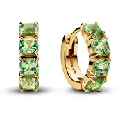 Pandora 263851C01 Damen-Ohrringe Creolen Grün Goldfarben