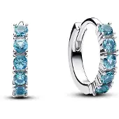 Pandora 293849C01 Damen-Ceolen Huggie Ohrringe Hellblau Silber