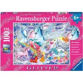 Ravensburger 100 Teile Kinder Puzzle XXL Glitter Die schönsten Einhörner 13928