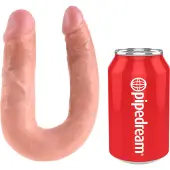 King Cock Doppel-Dildo (Mittel) - Natur
