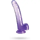 King Cock Transparent mit Hoden Lila 23 cm