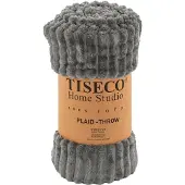 Tiseco Tagesdecke Home Studio Ribble Grey-130 x 160 cm