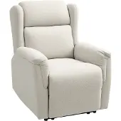 HOMCOM Fernsehsessel mit Liegefunktion Baumwoll-Leinen-Gewebe Beige