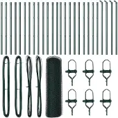 vidaXL Bodenmontierter Sechseckzaun 50 x 0,8 m PVC-beschichteter Stahl
