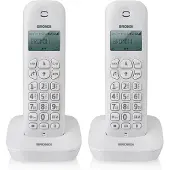 Brondi Gala Twin, DECT-Telefon, Kabelloses Mobilteil, 20 Eintragungen, Anrufer-Identifikation, Weiß