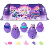 Hatchimals Alive Neon Rainbow Eierkarton Spielset - mit 5 selbstschlüpfenden Eiern und 11 Accessoires für fantasievollen Spielspaß, 5 Jahr(e), Mehrfarbig