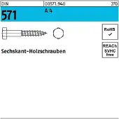 F. REYHER Nchfg. GmbH & Co. KG Sechskantholzschraube DIN 571 10 x 120 A 4