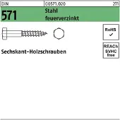 FAST-X Sechskantholzschraube DIN 571 7 x 130 Stahl feuerverzinkt