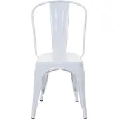 MCW Stuhl MCW-A73, Bistrostuhl Stapelstuhl, Metall Industriedesign stapelbar weiß