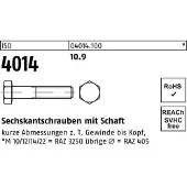 Industrial Quality Supplies Sechskantschraube ISO 4014 m.Schaft M 10 x 55 10.9