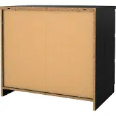 Ebuy24 Naia Kommode 3 Schubladen schwarze Struktur.