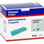 Cutimed Sorbact Tamponaden 2x50 cm 24 St Kompressen