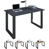 VCM Schreibtisch "Holz Schreibtisch Bürotisch Computertisch Lona U", schwarz (schwarz, anthrazit), B:80cm T:80cm, Tische, Schreibtisch