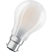Osram A60 B22D 7W 2700K LED-Lampe, Birnenform, Sockel B22, 7 Watt, Warmweiß, 2700 K, dimmbar