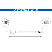 Ate Bremsschlauch 24.5102-0200.3 für Audi 80 B4 Avant