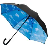 Falcone Wellenschirm automatisch 120 cm schwarz/blau