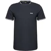BOSS T-Shirt aus Stretch-Baumwolle mit Streifen und Logo Grösse XL